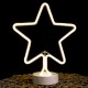 DECORAȚIUNE GEAM CU LUMINĂ DE NEON - STELUȚĂ ALB CALD DECORAȚIUNE GEAM CU LUMINĂ DE NEON - STELUȚĂ ALB CALD