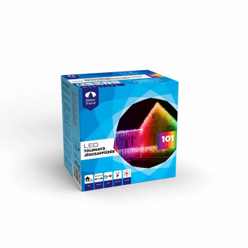 Instalatie Turturi de gheata Dekortrend exterioara, interconectabila LED, Multicolor, 300 x 40 cm, 101 LED Instalatie Turturi de gheata Dekortrend exterioara, interconectabila LED, Multicolor, 300 x 40 cm, 101 LED